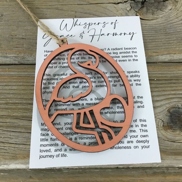 Flamingo Story Card Christmas Ornament - Picture 2 of 6